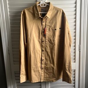 5.11 Mens Medium Legend Long Sleeve Yellow Tan Outdoor Utility Shirt NWT